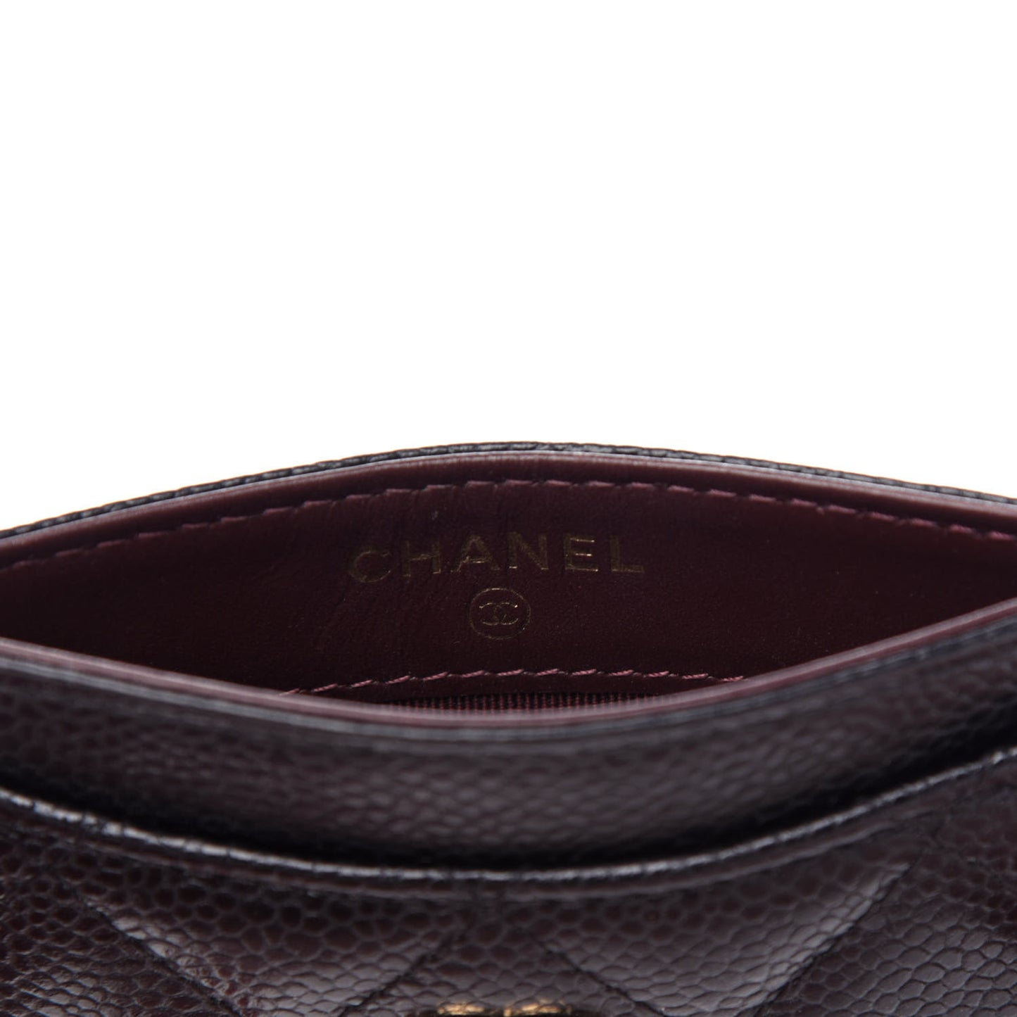 Caviar Quilted Card Holder Black