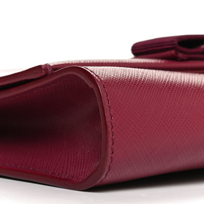 Salvatore Ferragamo Calfskin Mini Miss Vara Bow Chain Bag Burgundy 8 of 10