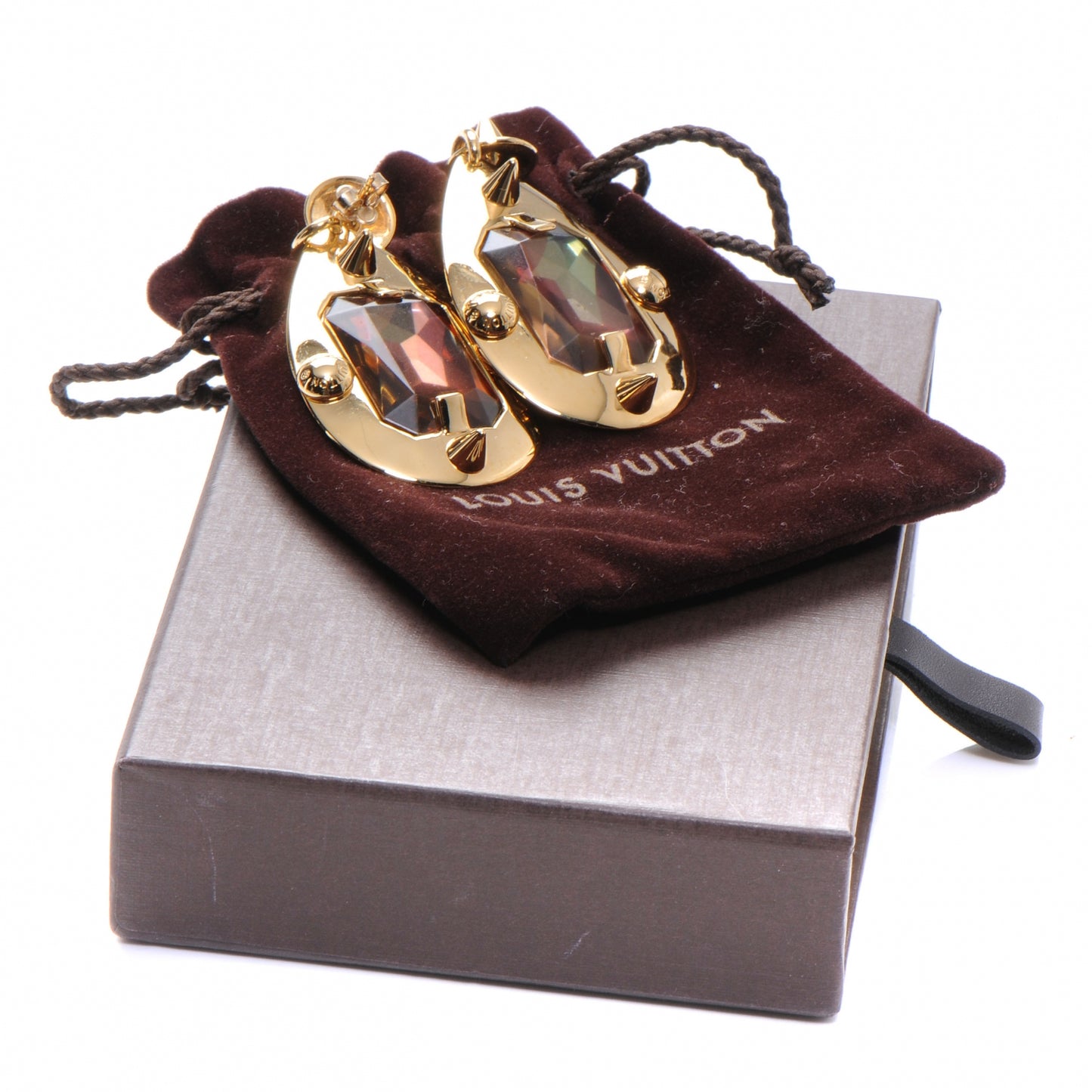 Swarovski Element Teardrop Earrings Gold