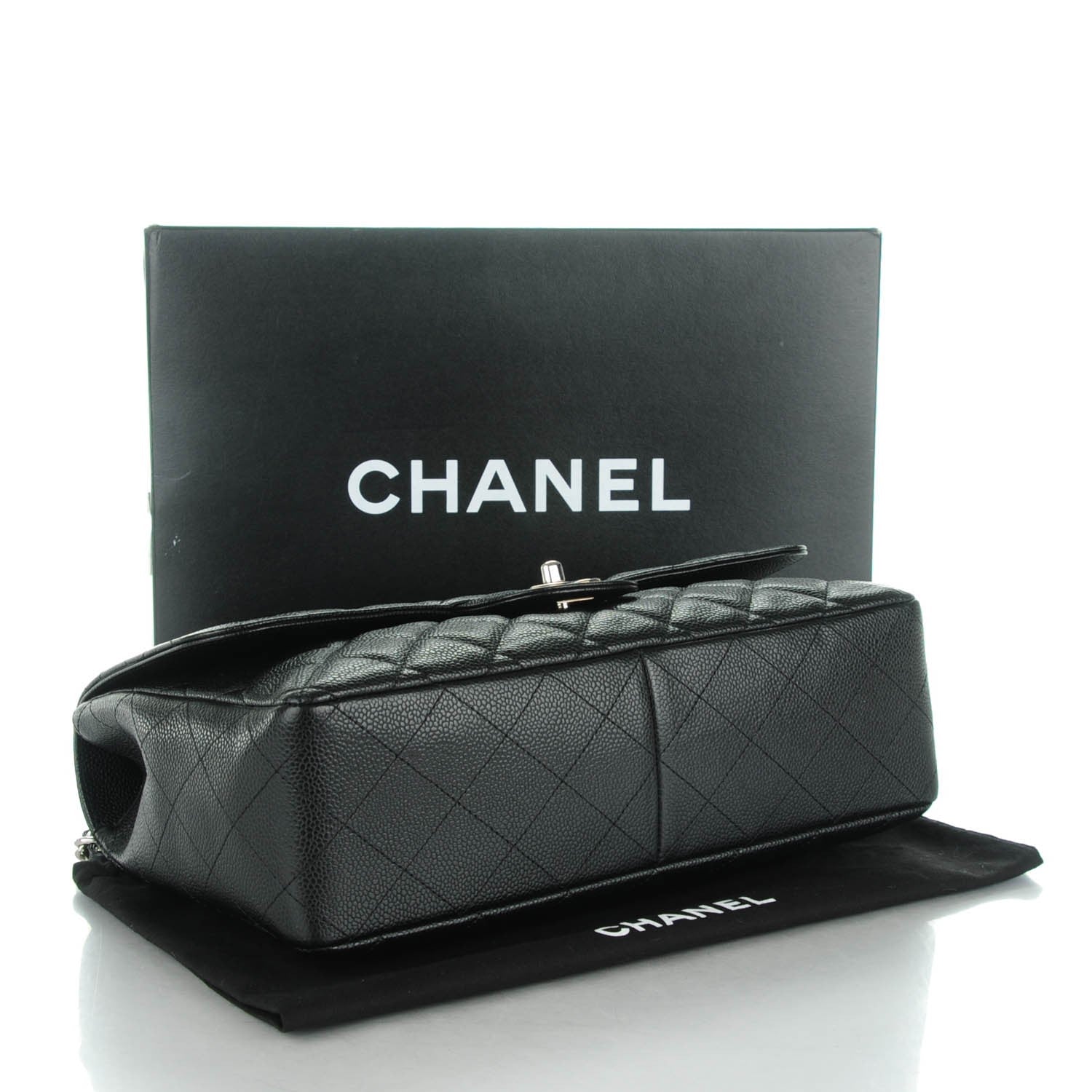 Chanel Caviar Quilted Jumbo Single Flap Black 4 of 8