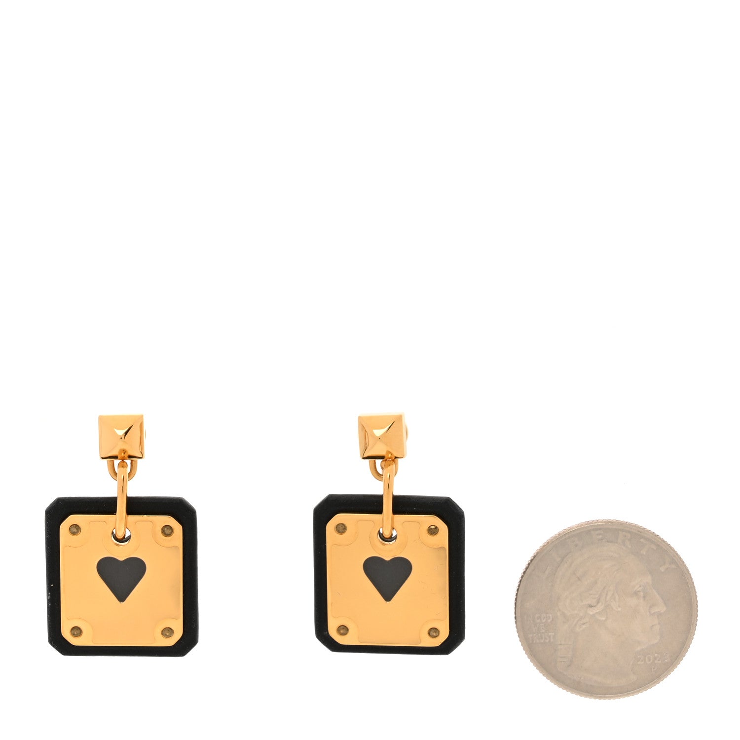 Hermes Swift As De Coeur Earrings Black 2 of 7