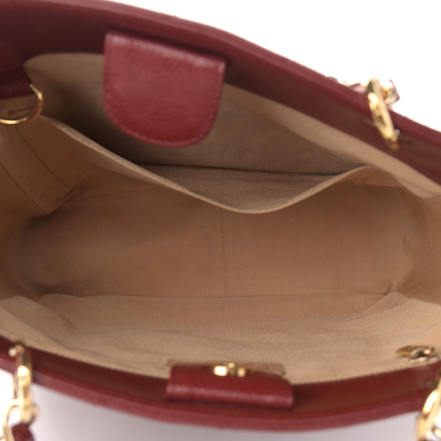 Chanel Caviar Quilted Petit Shopping Tote PST Red 5 of 11