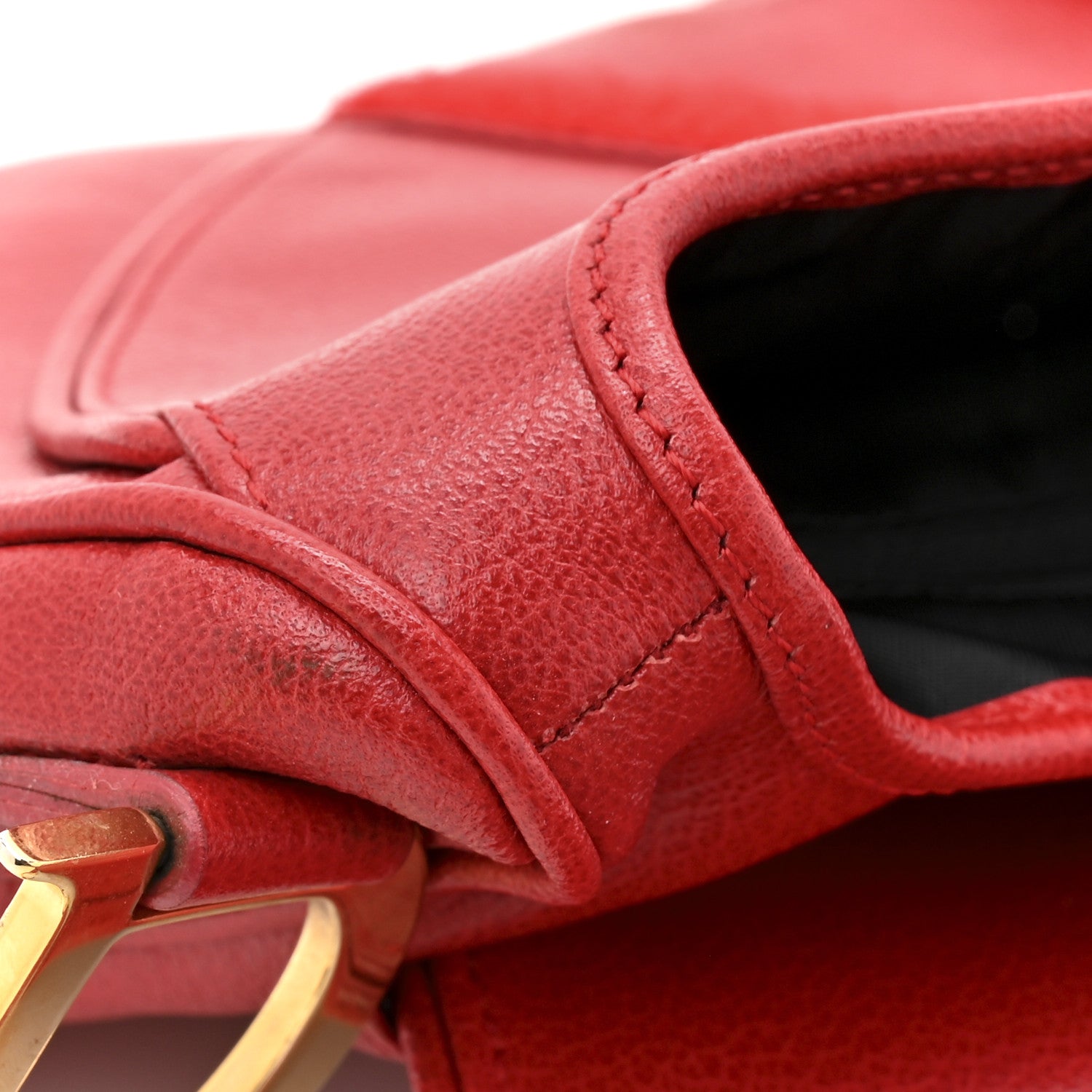 Christian Dior Calfskin Double Saddle Bag Red 12 of 14