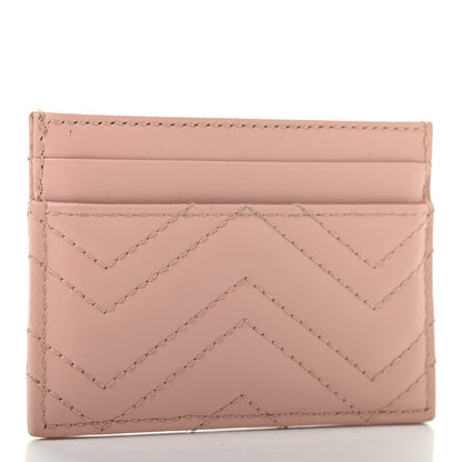 Gucci Calfskin Matelasse GG Marmont Card Holder Perfect Pink 3 of 7