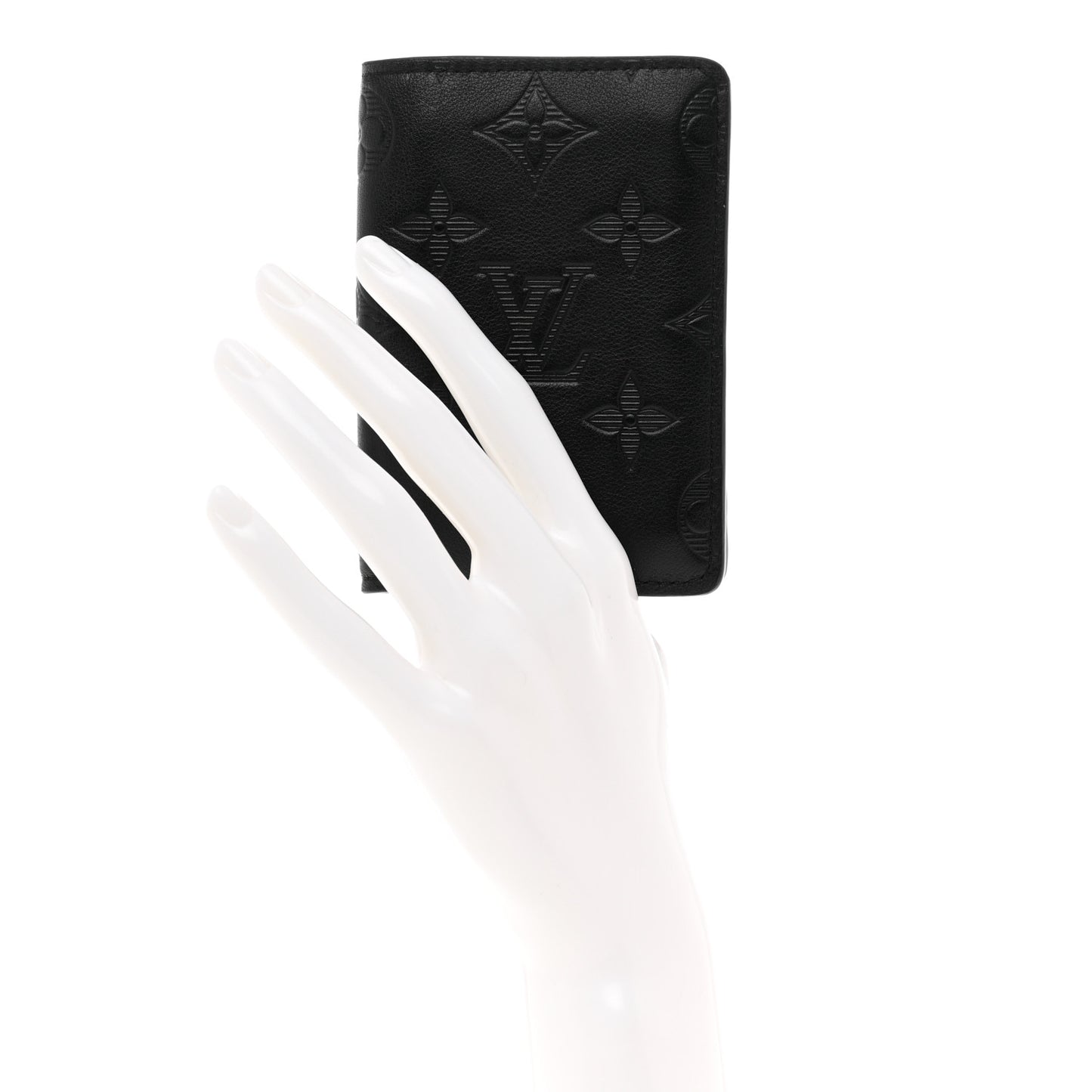 Calfskin Monogram Shadow Pocket Organizer Black