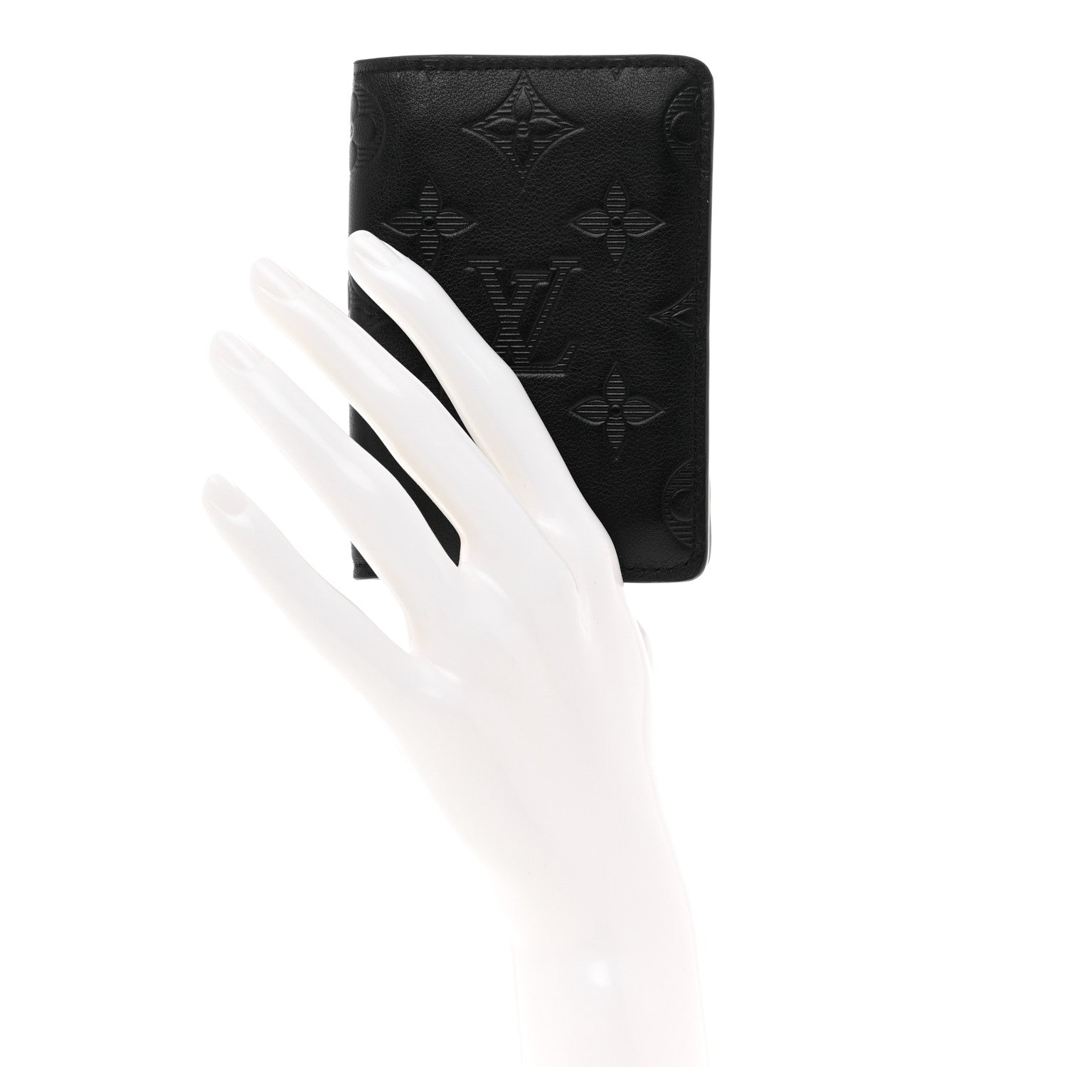 Louis Vuitton Calfskin Monogram Shadow Pocket Organizer Black 6 of 7
