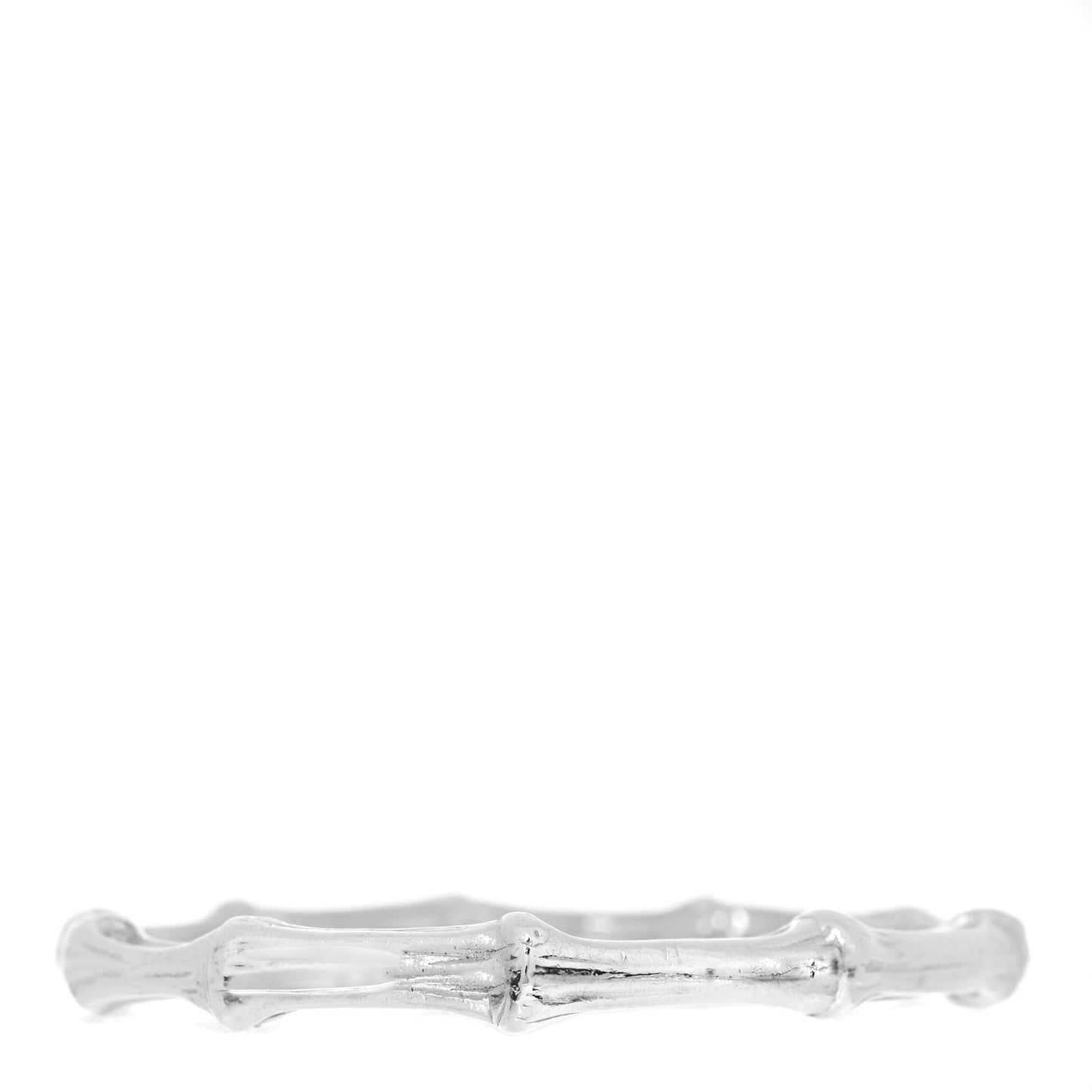 Sterling Silver Nature Bamboo Bangle Bracelet