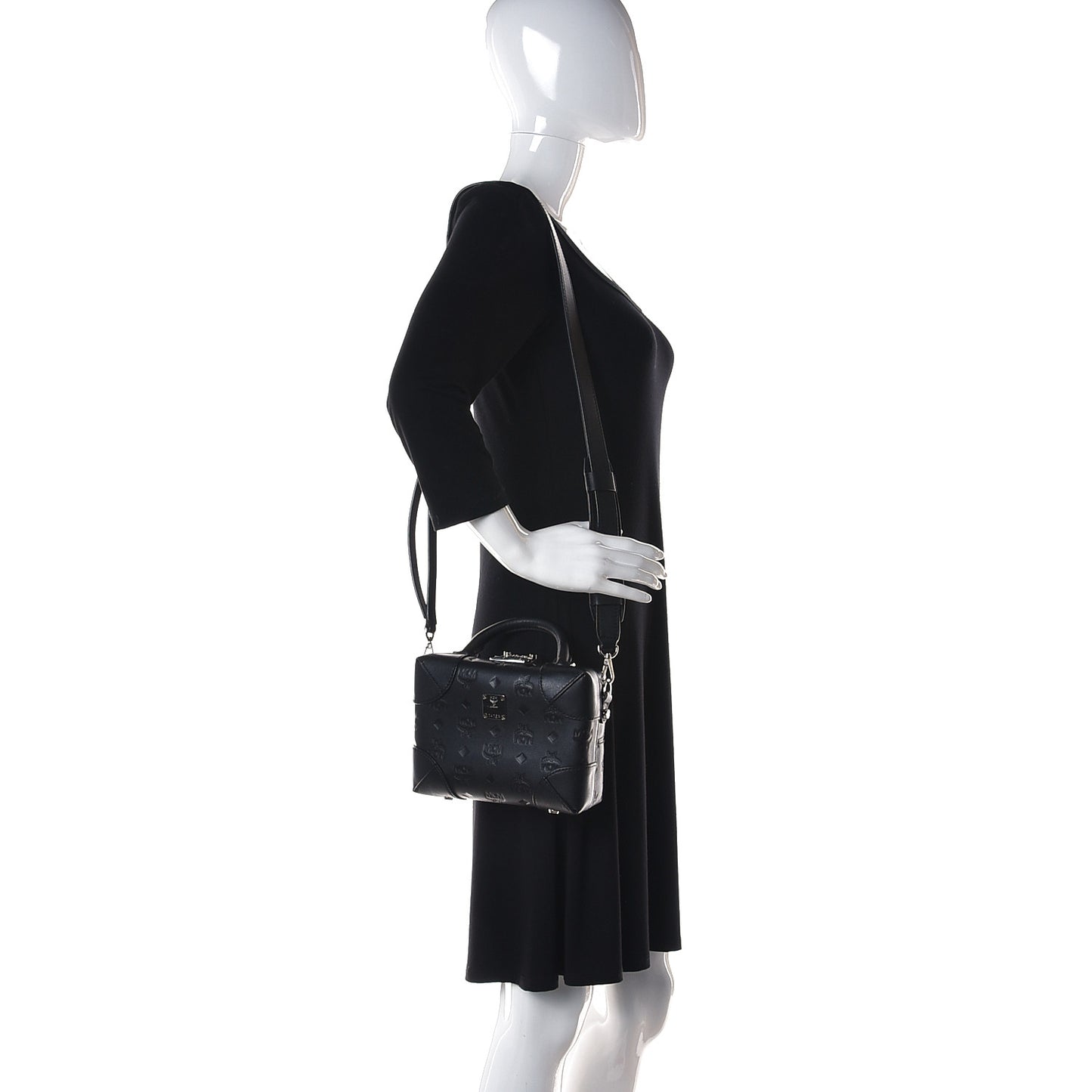 Calfskin Ottomar Monogram Small Berlin Crossbody Black