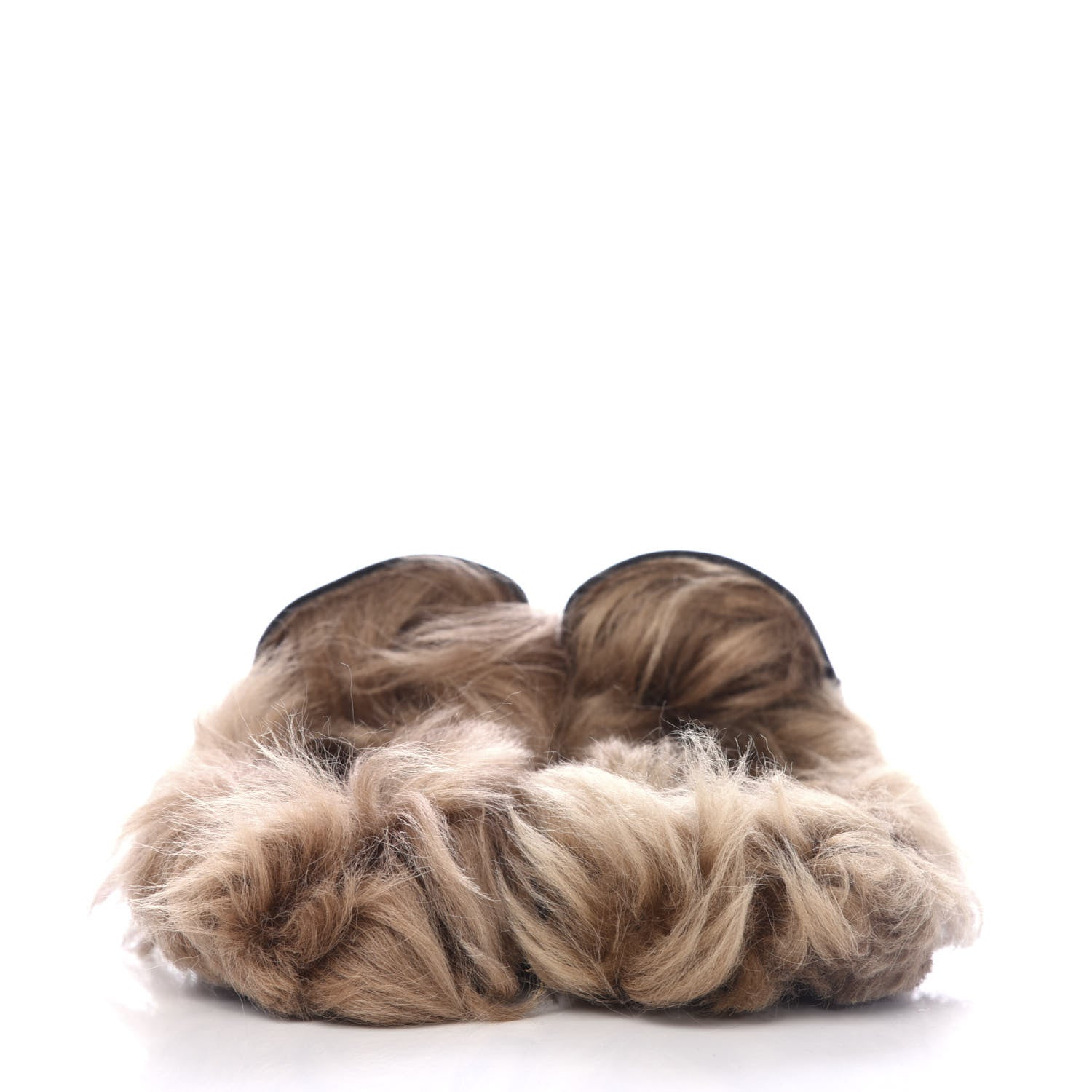 Gucci Goatskin Fur Bee Star Embroidered Womens Princetown Slippers 37.5 Black 7 of 10