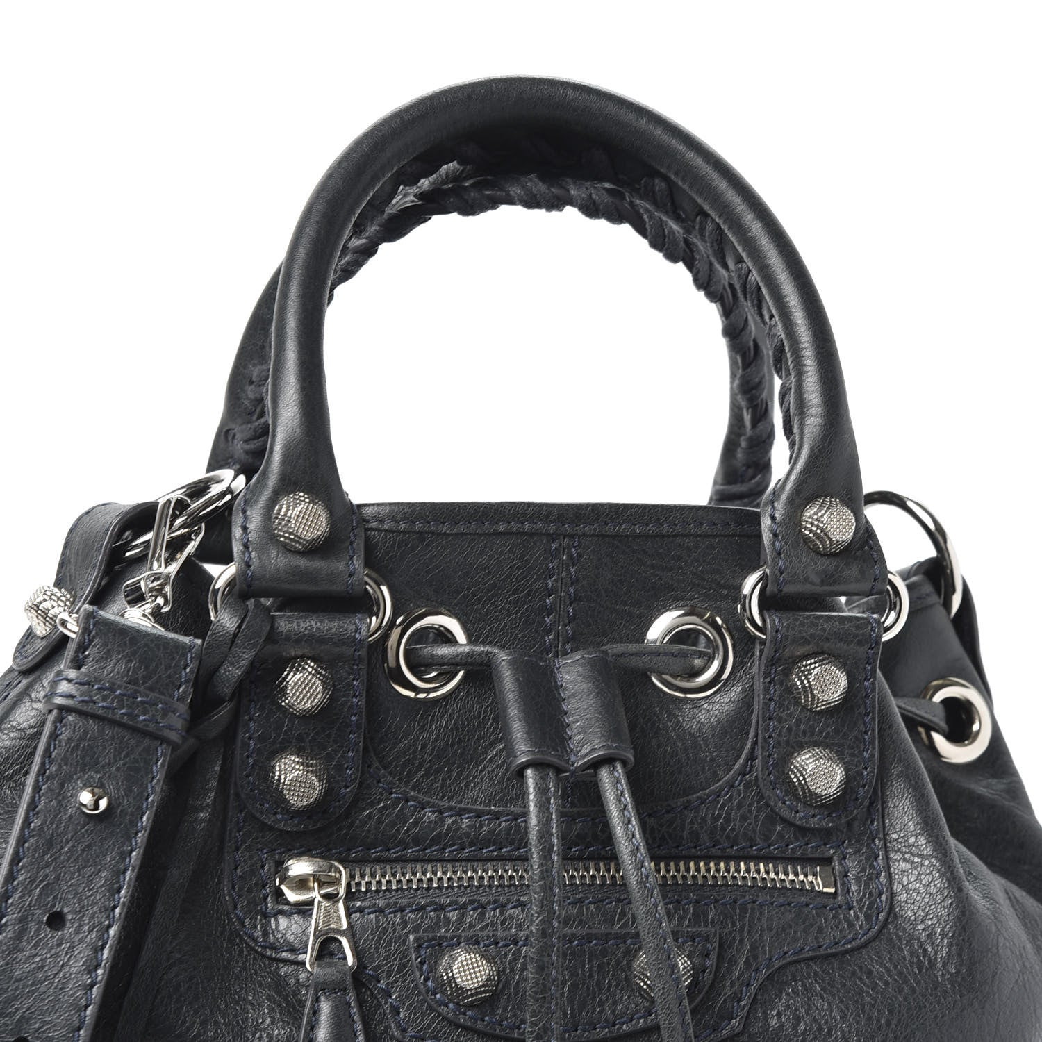 Balenciaga Agneau Giant 12 Silver Hardware Mini Pompon Anthracite 9 of 9