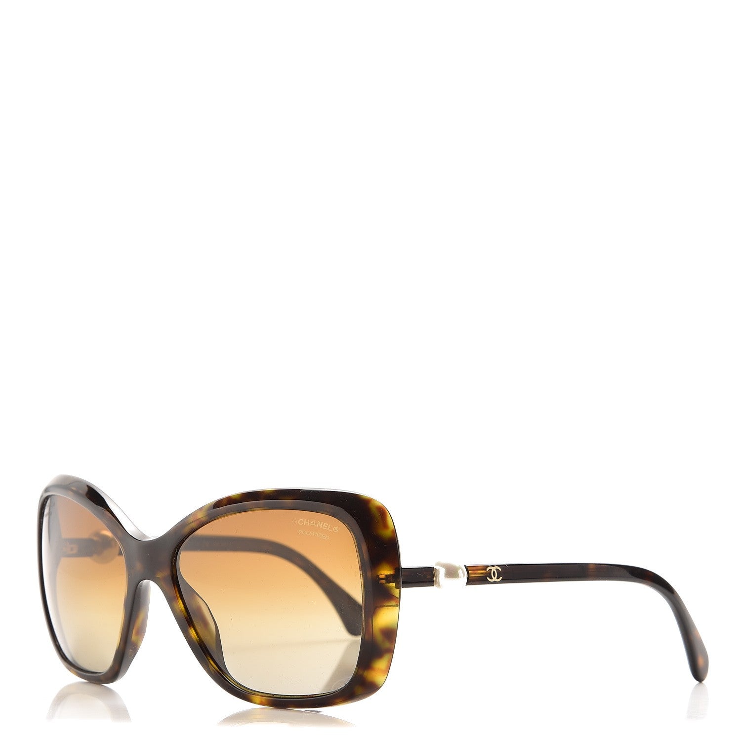 Chanel CC Pearl Sunglasses 5303-H Tortoise 1 of 9