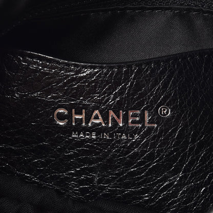 Chanel Glazed Calfskin Stitched XL On The Road Flap Black 6 of 7