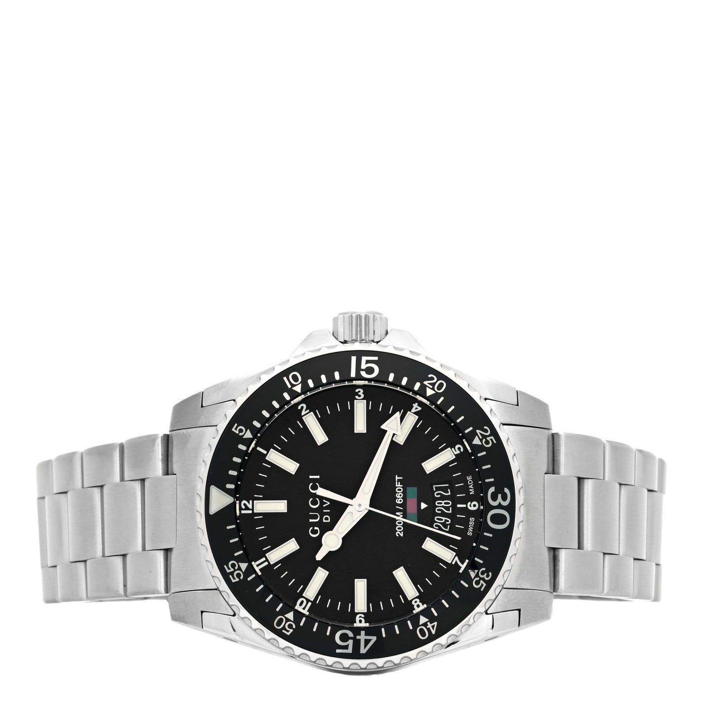 Stainless Steel 40mm Dive Quartz Watch Black