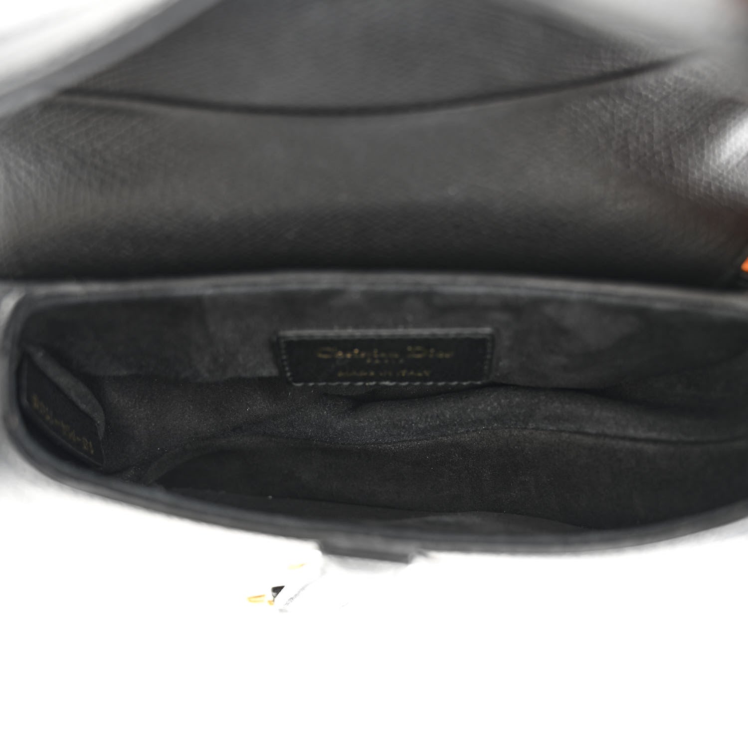 Christian Dior Grained Calfskin Mini Saddle Bag Black 5 of 11