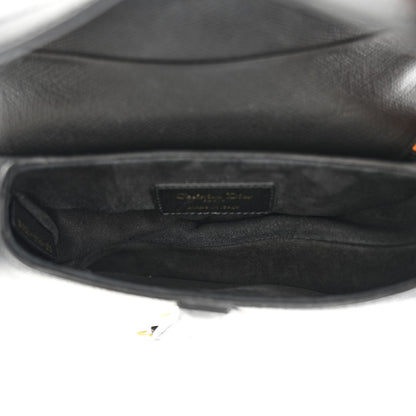 Christian Dior Grained Calfskin Mini Saddle Bag Black 5 of 11