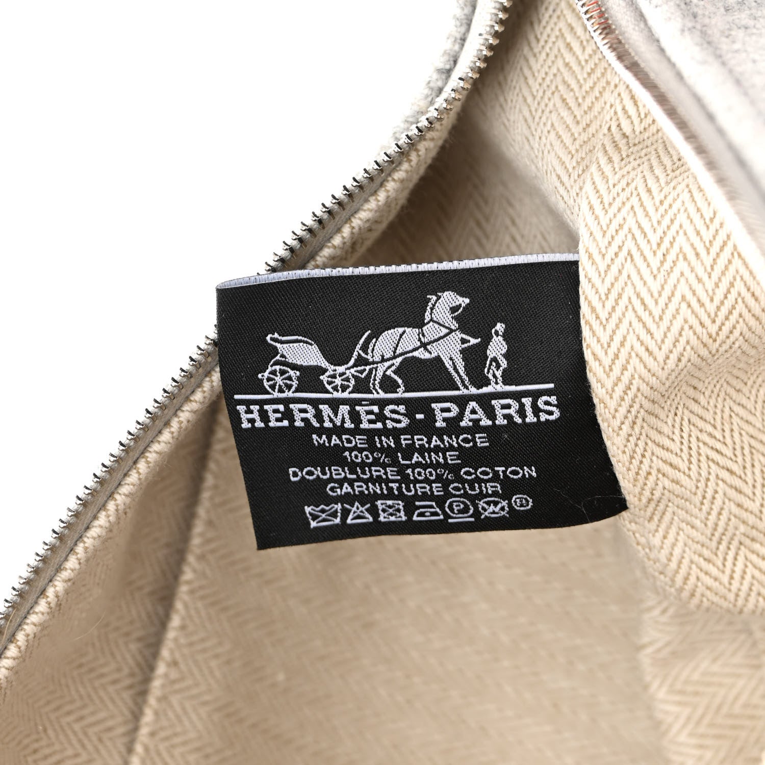 Hermes Canvas Small Bride-A-Brac Pouch Gris Flanelle 6 of 7