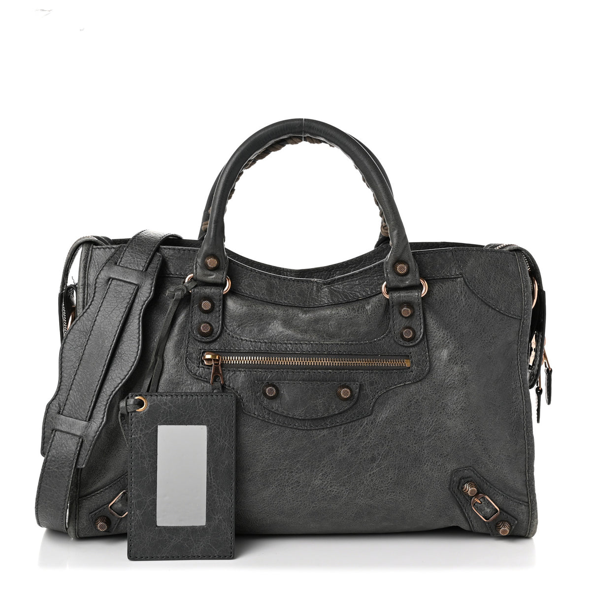 Agneau Giant 12 Rose Gold Hardware City Gris Tarmac