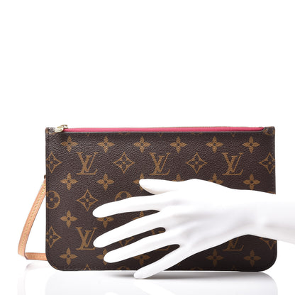 Louis Vuitton Monogram Neverfull MM GM Pochette Pivoine 2 of 9
