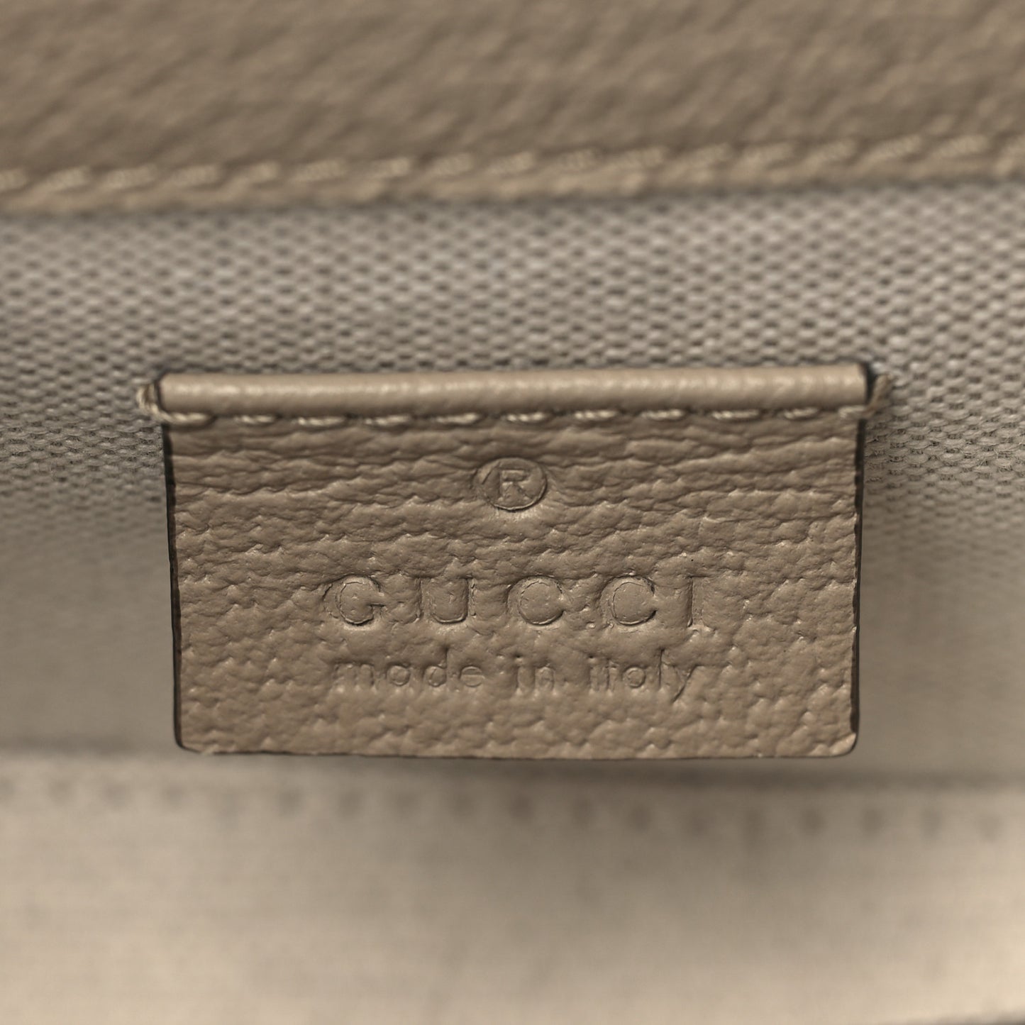GG Supreme Monogram Textured Dollar Calfskin Mini Horsebit 1955 Shoulder Bag Beige Mystic White Oatmeal