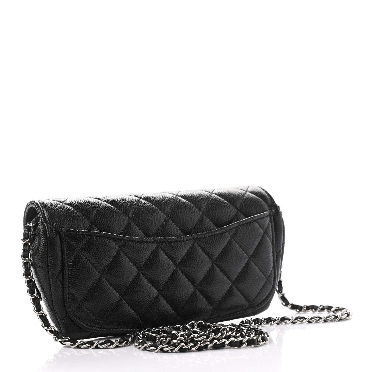 Chanel Caviar Quilted Glasses Case With Chain Black 2 of 9