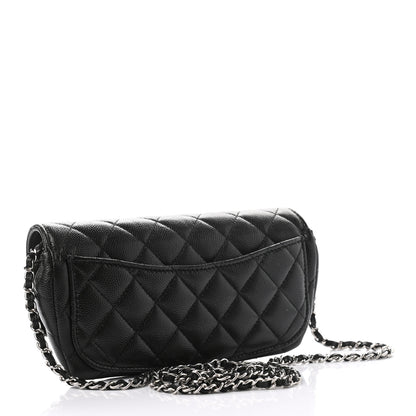 Chanel Caviar Quilted Glasses Case With Chain Black 2 of 9