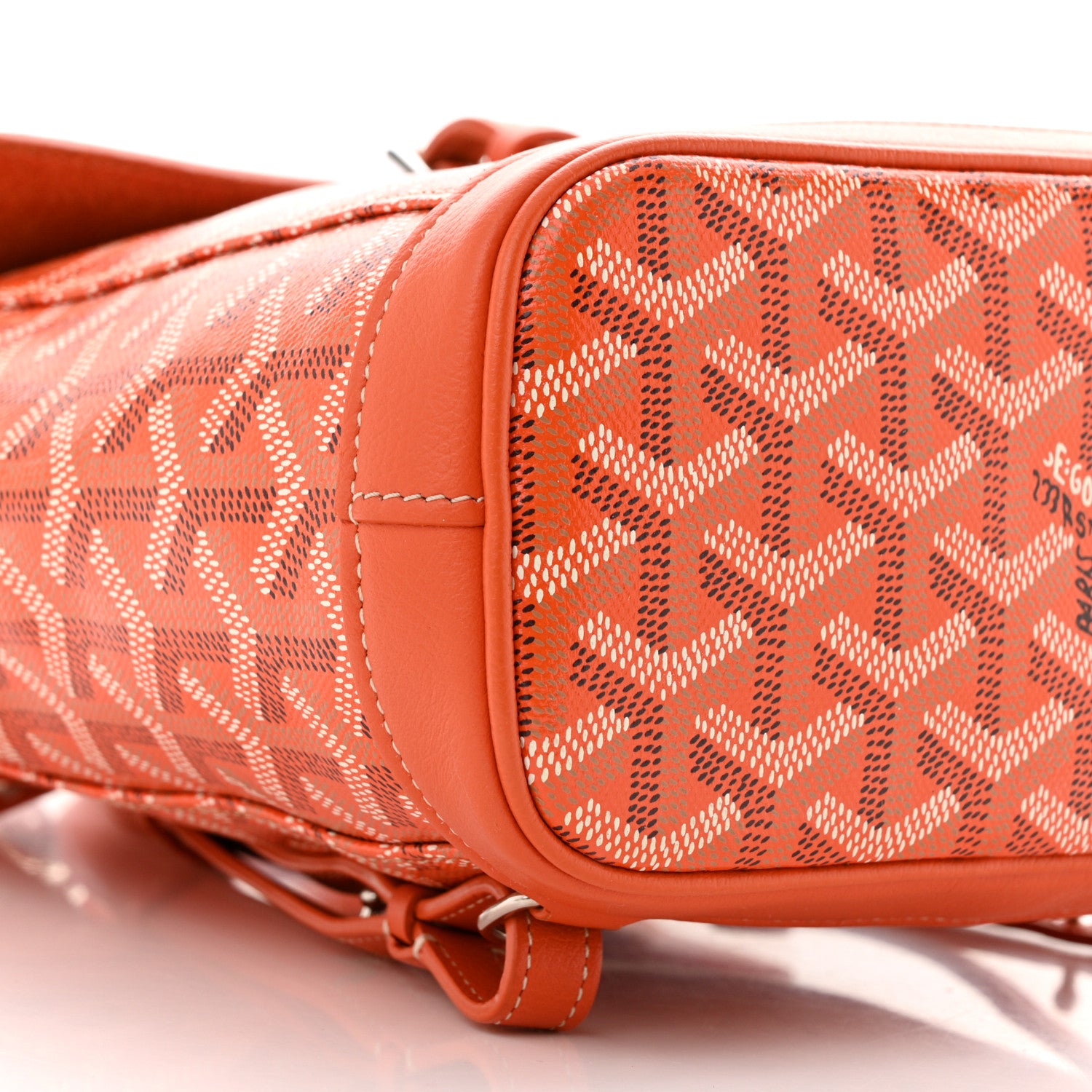 Goyard Goyardine Calfskin Mini Alpin Backpack Orange 8 of 9