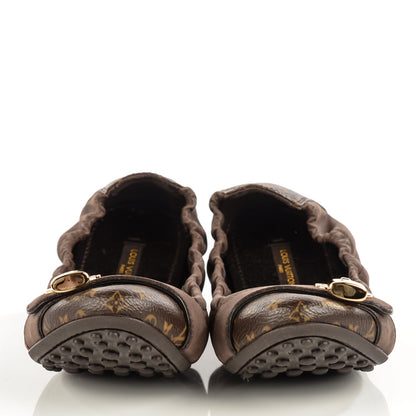 Louis Vuitton Iridescent Calfskin Monogram Lucky Ballerina Flats 35.5 Brown 2 of 8