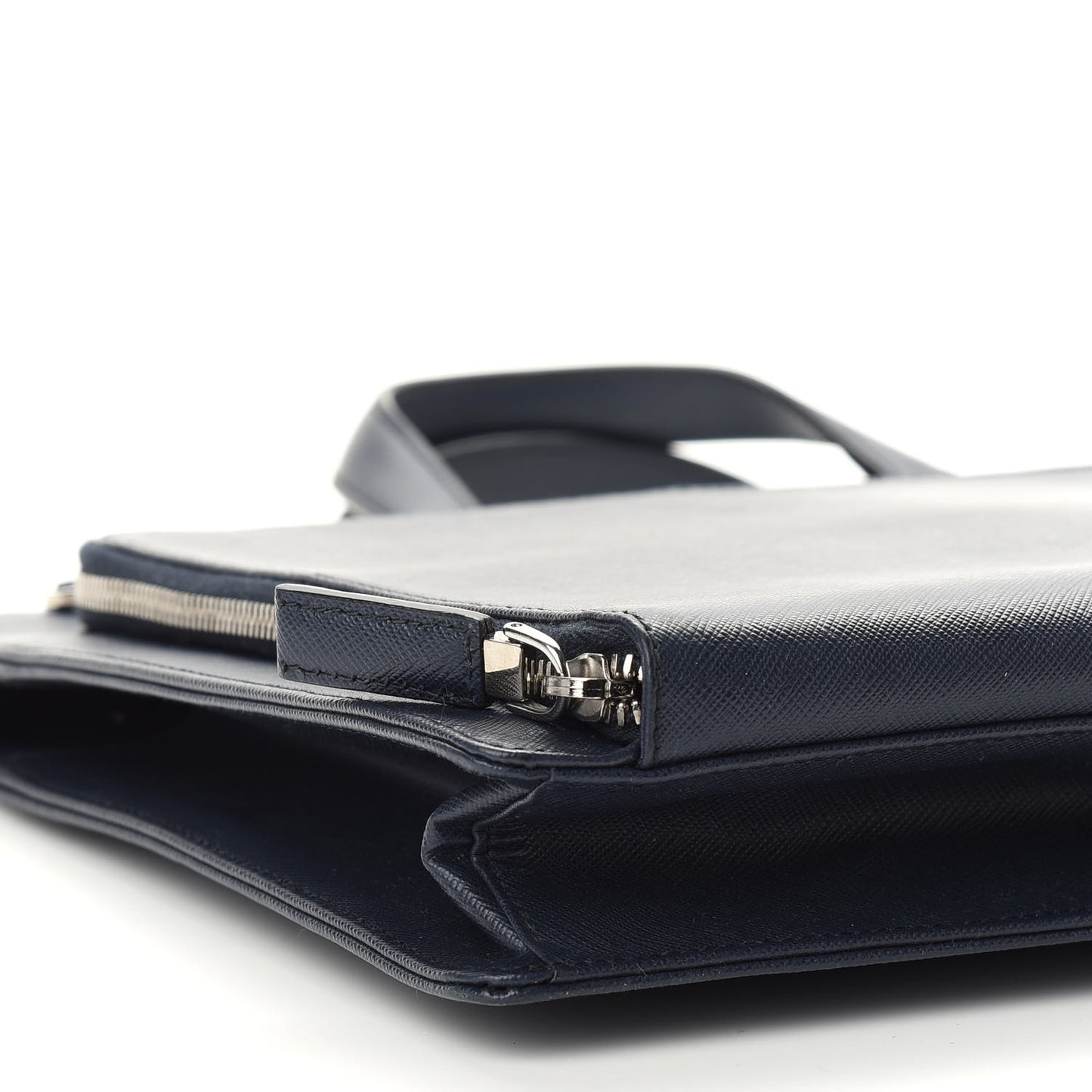 Saffiano Cuir Travel Front Zip Pocket Briefcase Baltico