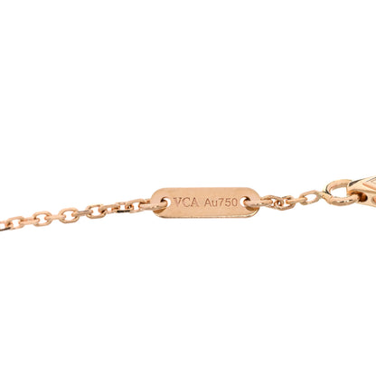 Van Cleef & Arpels 18K Rose Gold Carnelian Sweet Alhambra Bracelet 4 of 5