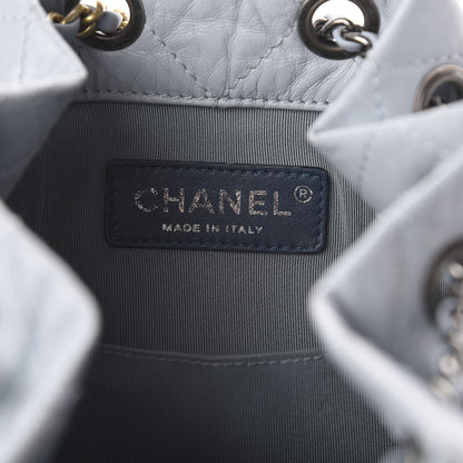 Chanel Aged Calfskin Quilted Small Gabrielle Backpack Light Blue 7 of 8