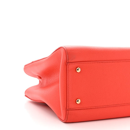 Chanel Grained Calfskin Small Neo Executive Shopper Tote Red 9 of 13