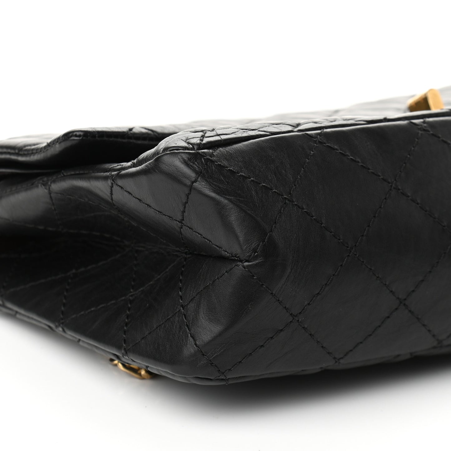 Aged Calfskin Quilted 2.55 Reissue 226 Flap Black