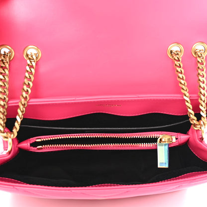 Saint Laurent Calfskin Y Quilted Monogram Small Loulou Chain Satchel Fresh Fuchsia 5 of 11