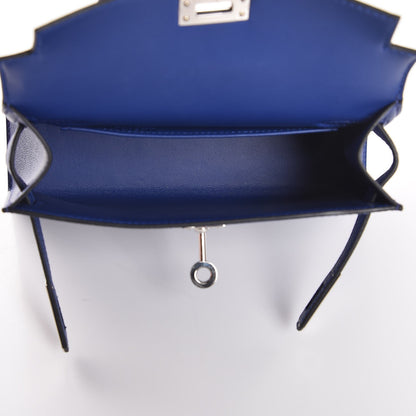 Hermes Epsom Mini Kelly Sellier 20 Bleu Electrique 8 of 35
