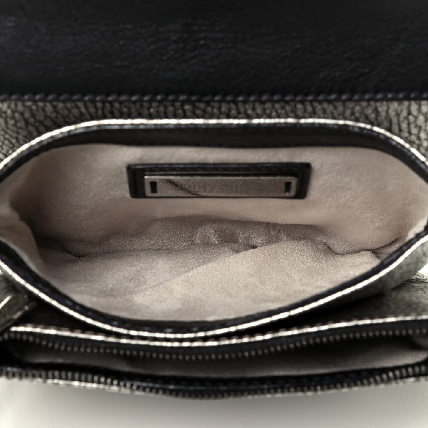 Metallic Elaphe Zadie Crossbody Bag Silver