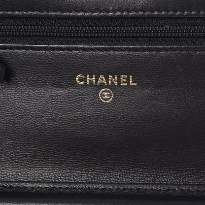 Chanel Aged Calfskin Quilted Reissue Wallet On Chain WOC Black 6 of 9