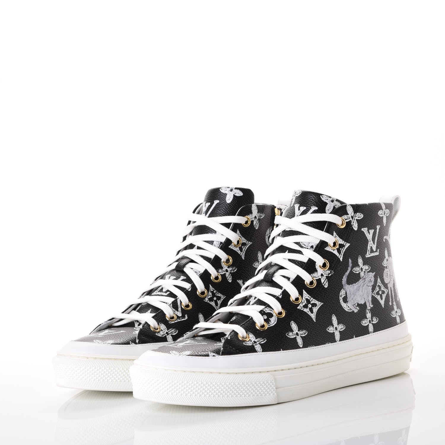 Louis Vuitton Catogram Stellar Sneaker Boots 39 Black 3 of 10