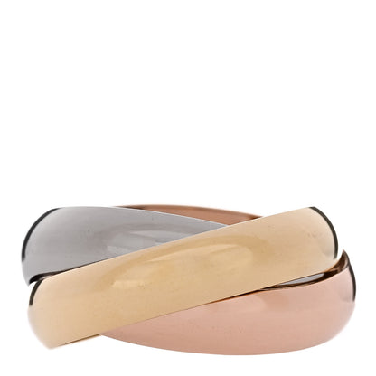 Cartier 18K Pink Yellow White Gold Large Trinity Ring 62 10 3 of 5