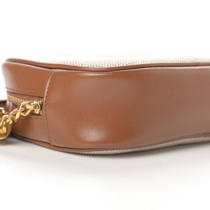 Saint Laurent Cotton Monogram Mini Lou Camera Bag Beige Brick 9 of 11