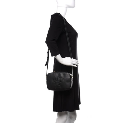 Versace Grained Calfskin Embossed Medusa Camera Bag Black 2 of 9