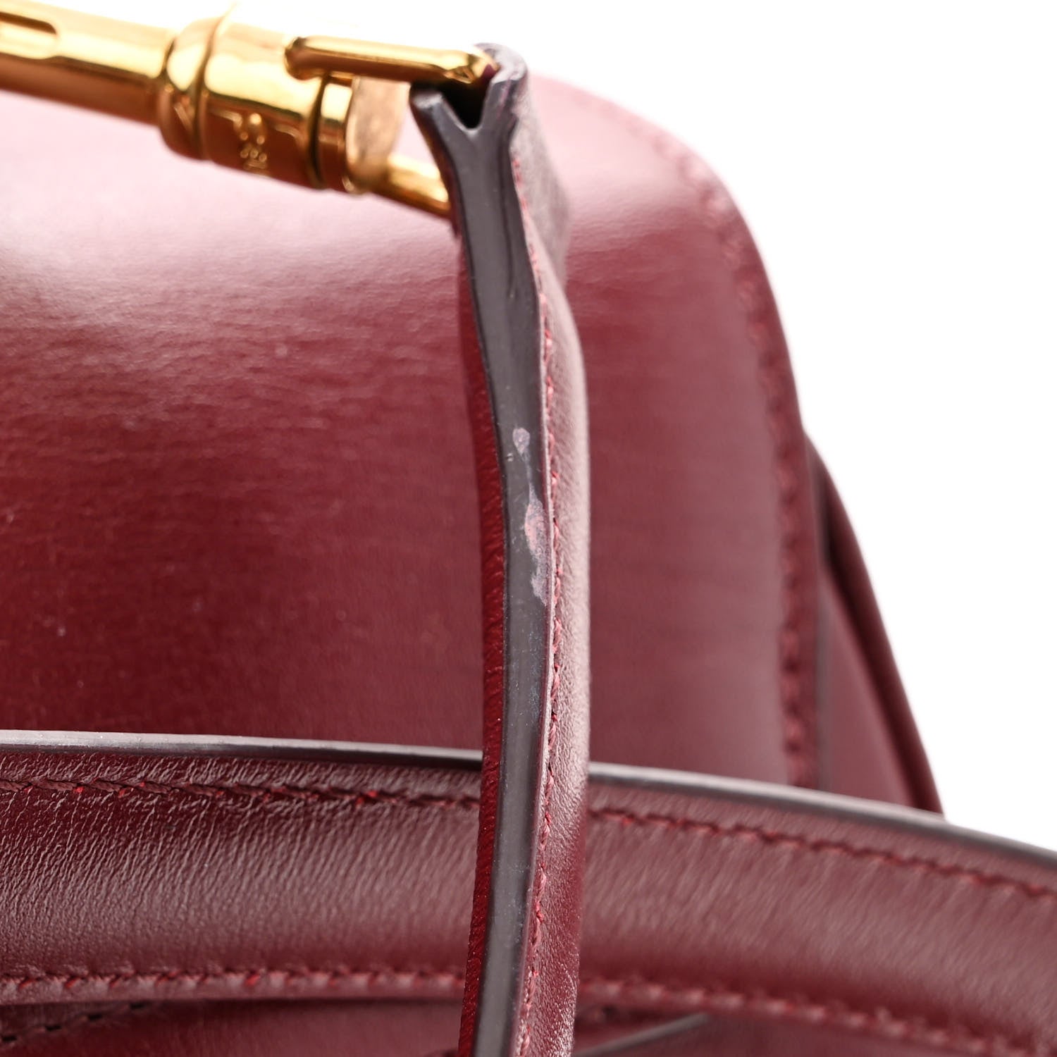 Celine Satinated Calfskin Medium 16 Top Handle Bag Light Burgundy 11 of 12