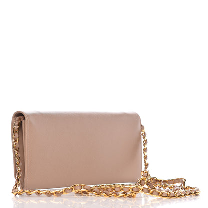 Prada Saffiano Metal Oro Chain Wallet Cammeo 3 of 8