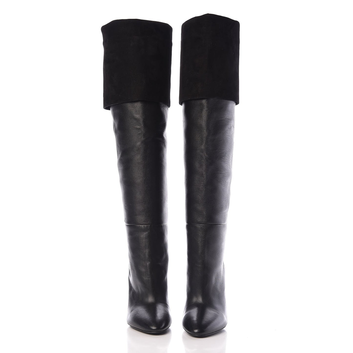 Calfskin Over The Knee Boots 38 Black