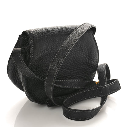 Chloe Grained Calfskin Small Marcie Saddle Bag Black 3 of 9