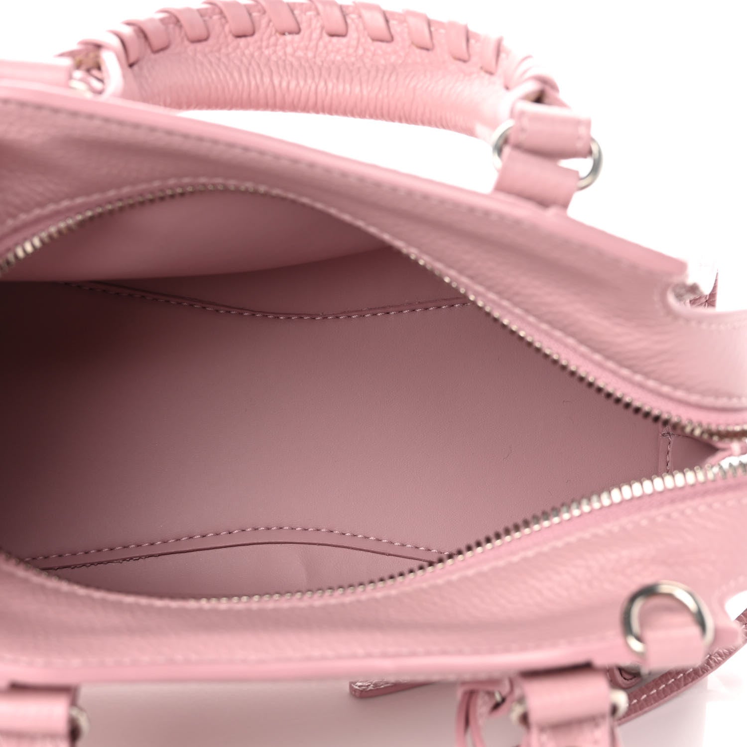 Balenciaga Grained Calfskin Neo Classic Silver Hardware Mini City Powder Pink 5 of 8