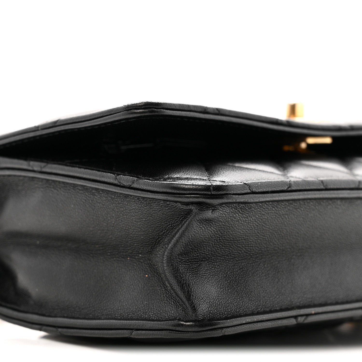 Chanel Lambskin Quilted CC Pearl Crush Wallet on Chain WOC Black 10 of 12