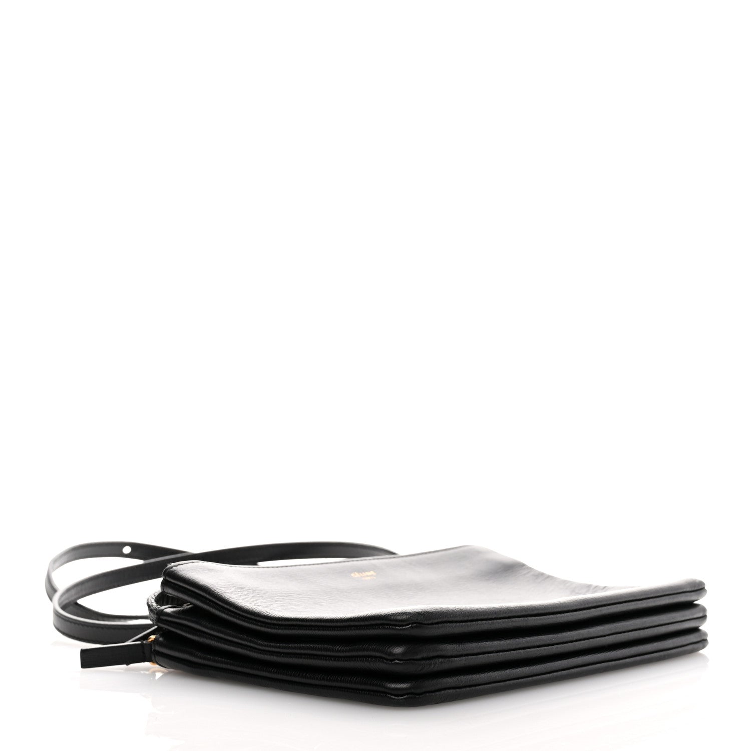 Celine Liege Calfskin Small Trio Crossbody Bag Black 4 of 13