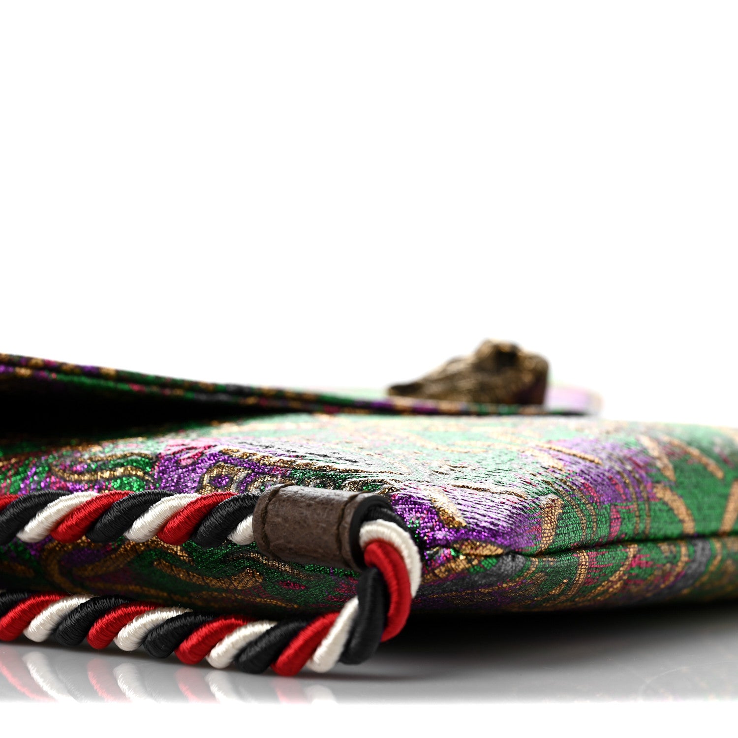Gucci Brocade Animalier Bow Drawstring Backpack Multicolor 8 of 10