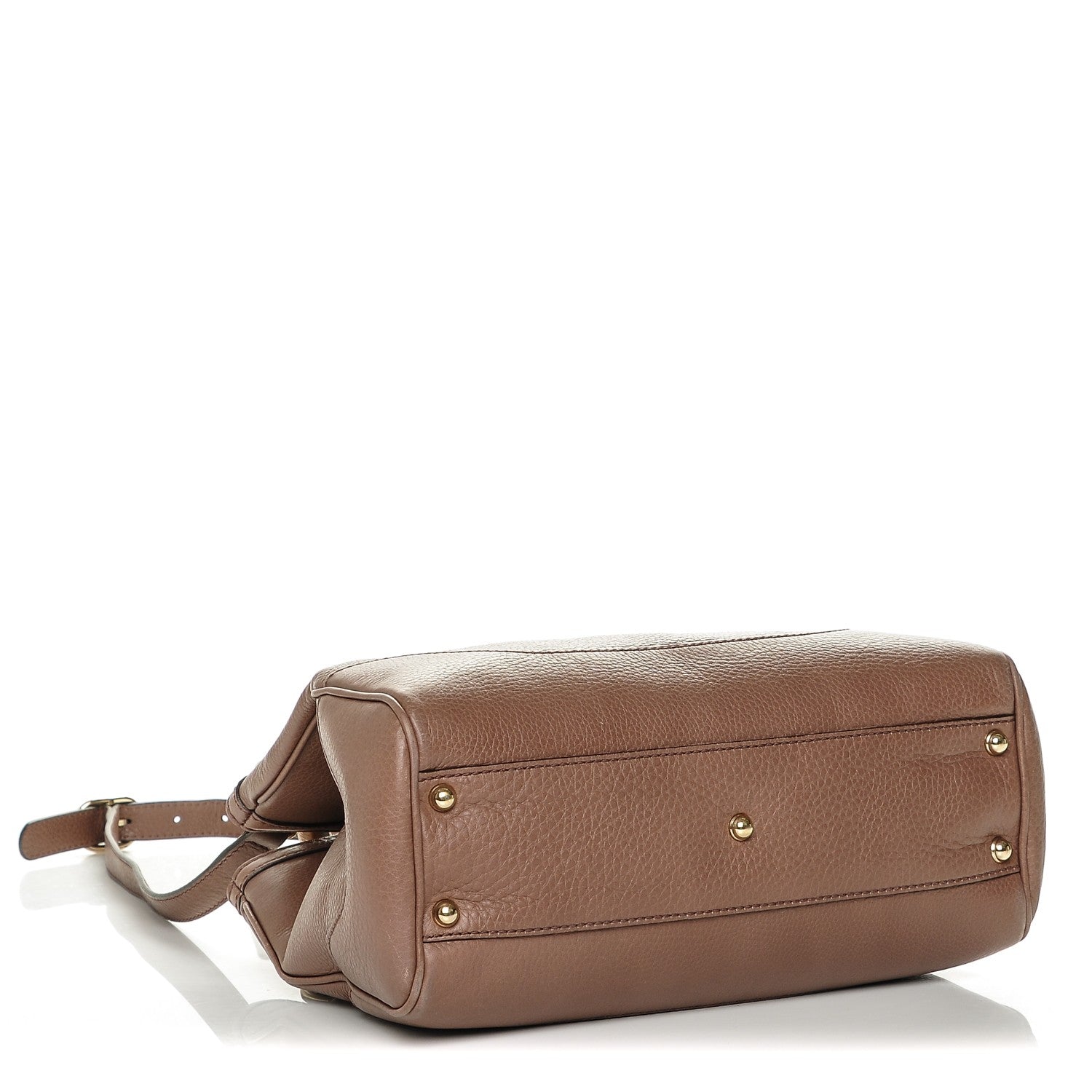 Gucci Pebbled Calfskin Small Diana Bamboo Top Handle Tote Pink Tan 4 of 6