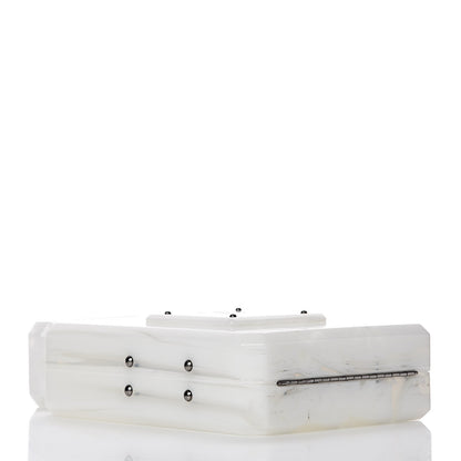 Chanel Marbled Plexiglass Buonasera Perfume Bottle Clutch White 4 of 10